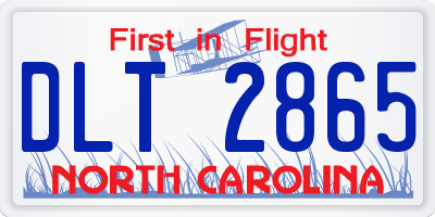 NC license plate DLT2865