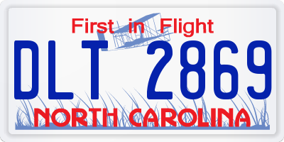 NC license plate DLT2869