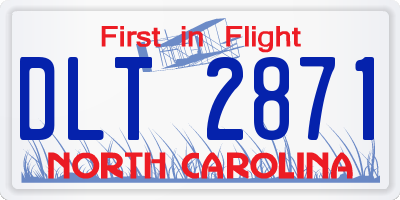 NC license plate DLT2871