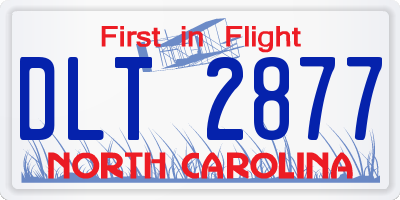 NC license plate DLT2877