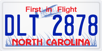 NC license plate DLT2878