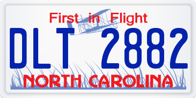 NC license plate DLT2882