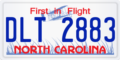 NC license plate DLT2883