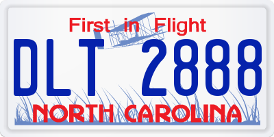 NC license plate DLT2888