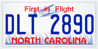 NC license plate DLT2890