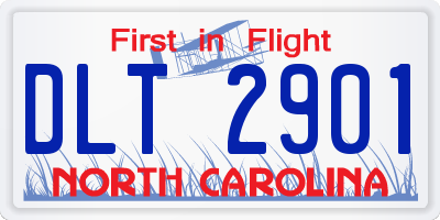 NC license plate DLT2901