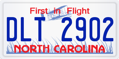 NC license plate DLT2902
