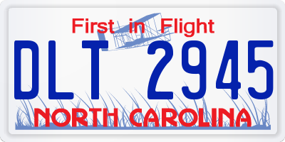 NC license plate DLT2945