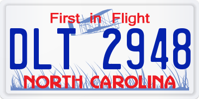 NC license plate DLT2948
