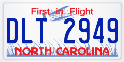 NC license plate DLT2949