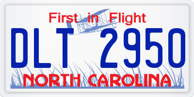 NC license plate DLT2950