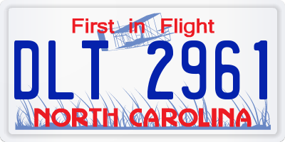 NC license plate DLT2961