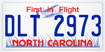 NC license plate DLT2973