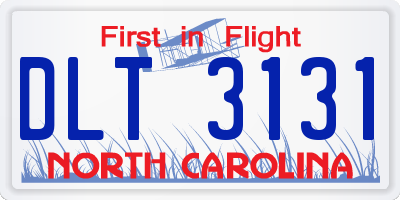 NC license plate DLT3131