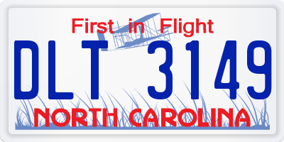 NC license plate DLT3149