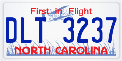 NC license plate DLT3237