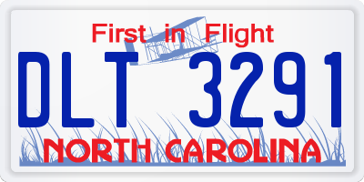 NC license plate DLT3291