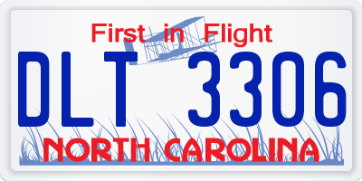 NC license plate DLT3306