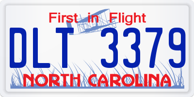 NC license plate DLT3379