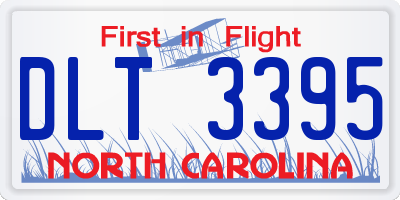NC license plate DLT3395