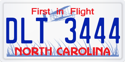 NC license plate DLT3444