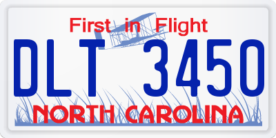 NC license plate DLT3450