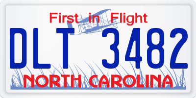 NC license plate DLT3482