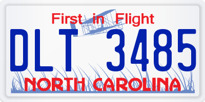 NC license plate DLT3485