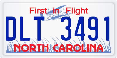 NC license plate DLT3491
