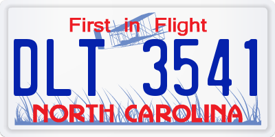 NC license plate DLT3541