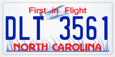 NC license plate DLT3561