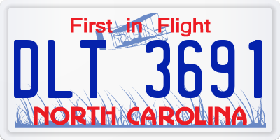 NC license plate DLT3691