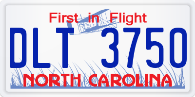 NC license plate DLT3750