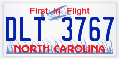 NC license plate DLT3767