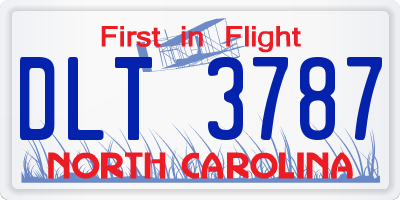 NC license plate DLT3787