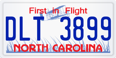 NC license plate DLT3899