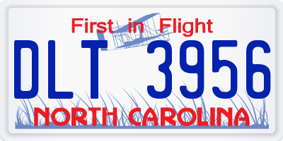 NC license plate DLT3956