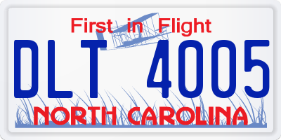 NC license plate DLT4005