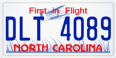 NC license plate DLT4089