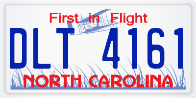 NC license plate DLT4161