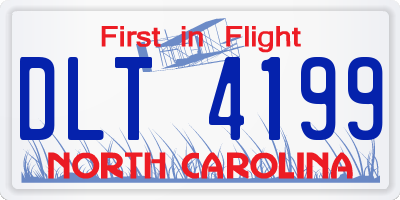 NC license plate DLT4199