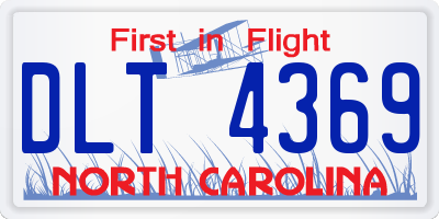 NC license plate DLT4369
