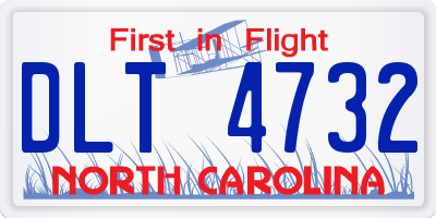 NC license plate DLT4732