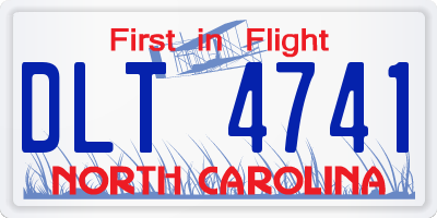 NC license plate DLT4741