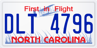 NC license plate DLT4796