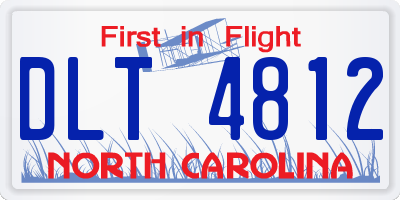 NC license plate DLT4812