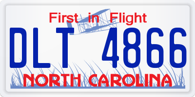 NC license plate DLT4866