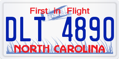NC license plate DLT4890