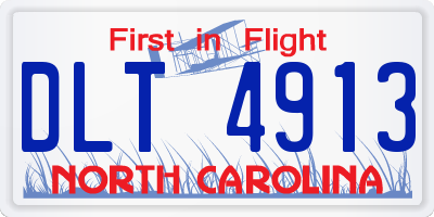 NC license plate DLT4913