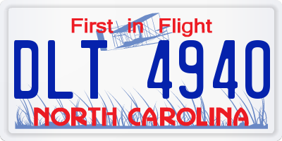 NC license plate DLT4940